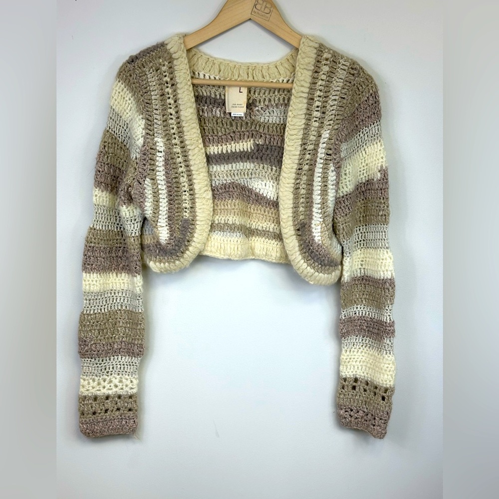 EC, Anthropologie, Far Away From Close Knitted Shrug